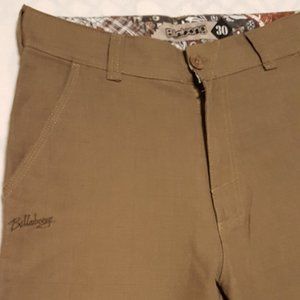 Billabong Plaid Checkered Brown Pants Size 30